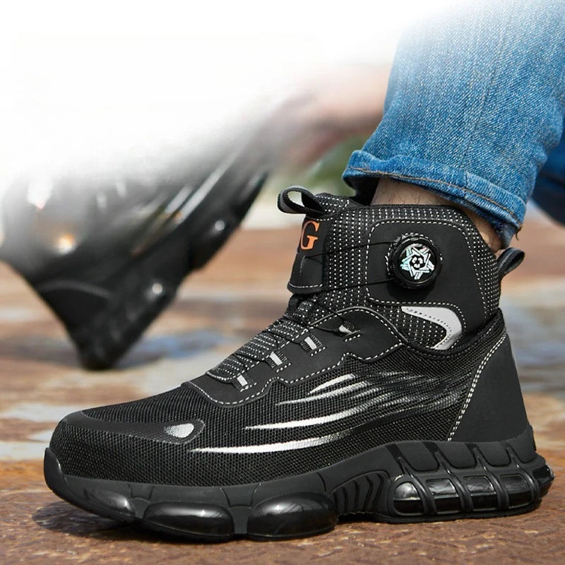 Safety Shoes Work Sneakers Steel Toe Men Women Anti Smash Puncture Proof Work Boots Indestructible Safety Shoes Light Breathable