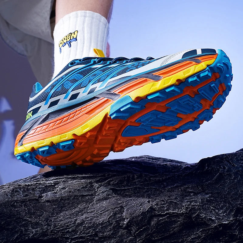 Men'S Running Shoes With Thick Sole Shock Absorption Cushioning Anti Slip Breathable Outdoor Sports Trend Men'S Shoes 39-44