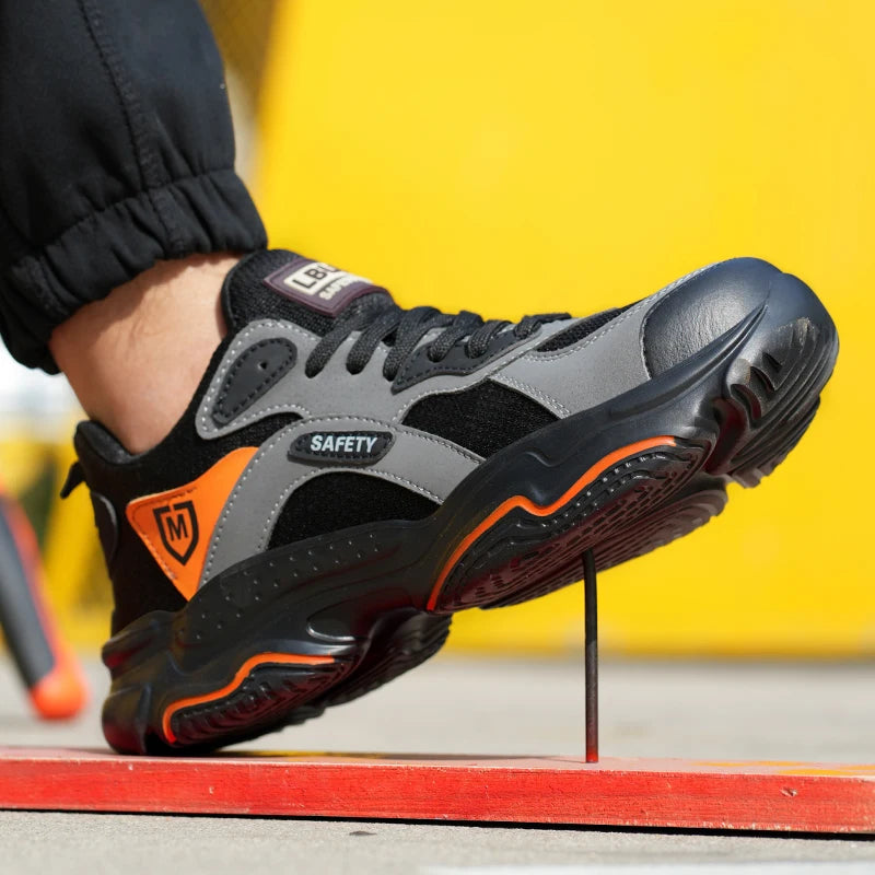 Safety Shoes Anti-smash Steel Toe Boots All-Season Casual Footwear Breathable Indestructible Shoes for Warehouse Logistics Work