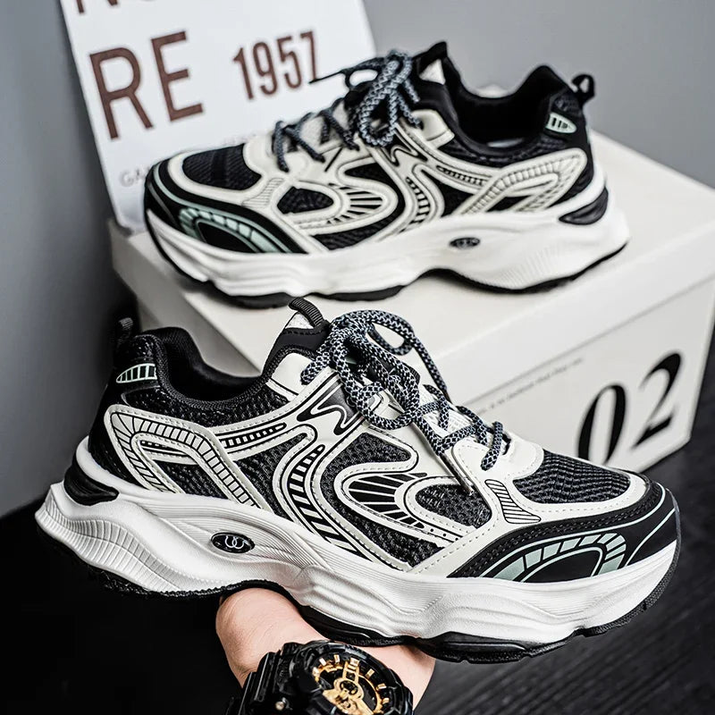 Men's Shoes, Retro High-Top Shoes for Couples,Round Toe with Comfortable Lining Suitable for Autumn and Winter Outdoor Running,