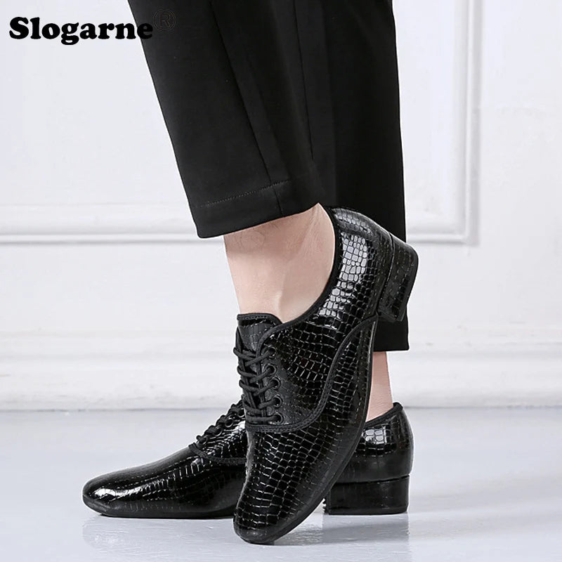 Male Big Size White Dance Shoes Men Soft Leather Latin Shoes Man Jazz Waltz Ballroom Dancing Yoga Train Sneakers Stage Footwear