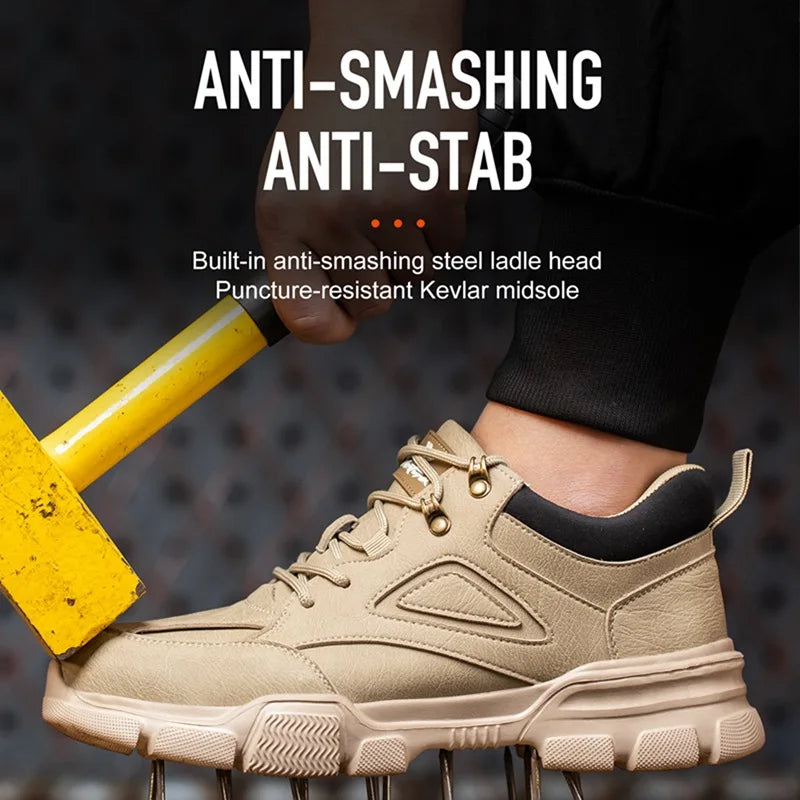Safety Shoes Men Steel Toe Work Shoes Anti-smash Anti-puncture Indestructible Shoes Protective Boots Outdoor work shoes ﻿ ﻿ ﻿ ﻿
