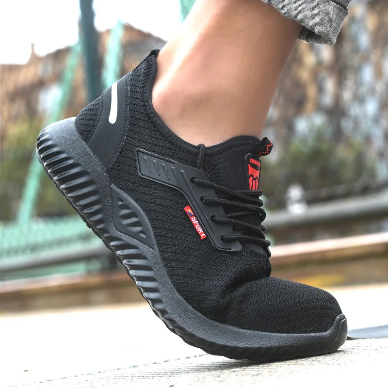 Safety Shoes Work Sneakers Steel Toe Men Women Anti Smash Puncture Proof Work Boots Indestructible Safety Shoes Light Breathable