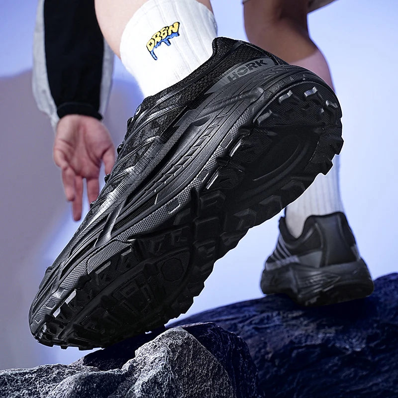 Men'S Running Shoes With Thick Sole Shock Absorption Cushioning Anti Slip Breathable Outdoor Sports Trend Men'S Shoes 39-44