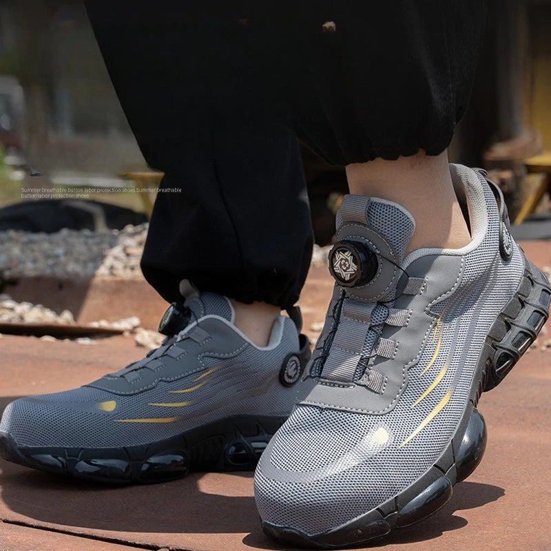 Safety Shoes Work Sneakers Steel Toe Men Women Anti Smash Puncture Proof Work Boots Indestructible Safety Shoes Light Breathable