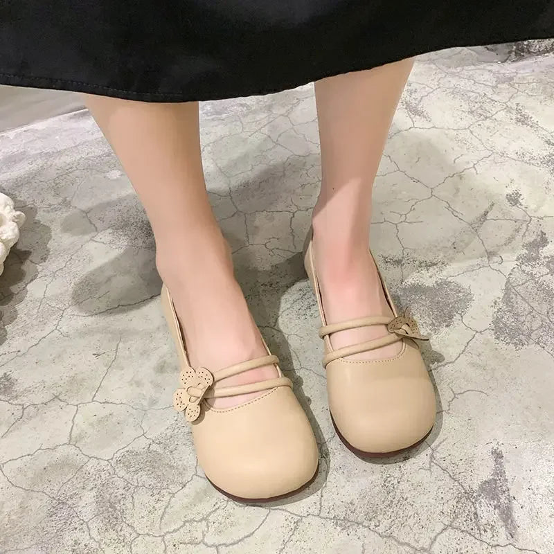 Shoes for Women Low Heel Elegant Wear Resistant Black Flowers Party Woman Flats Wholesale Chic On Sale Comfortable Non Slip 39