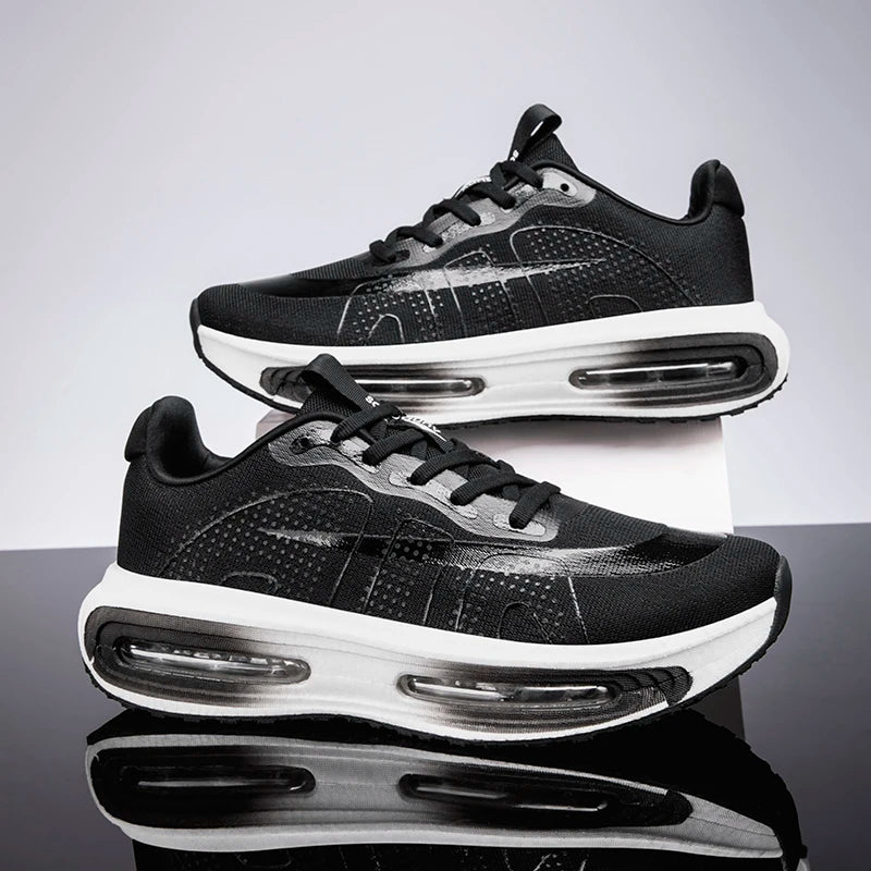 Men's Sports Shoes, Comfortable Air-Cushion Running Shoes, Walking Non-Slip Sports Shoes, Wide-Toe Training Shoes