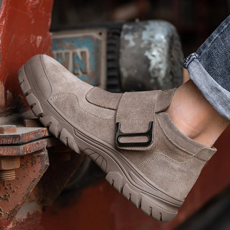 Outdoor Male Indestructible Shoes Steel Toe Safety Shoes Men Work Shoes Anti-smash Anti-puncture Work Sneakers Welder Shoes Male