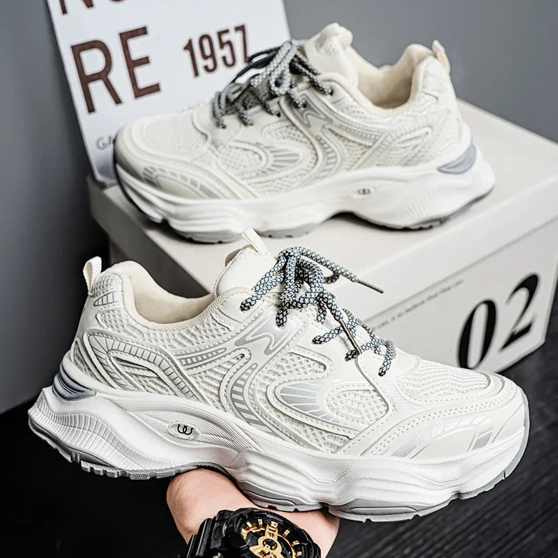 Men's Shoes, Retro High-Top Shoes for Couples,Round Toe with Comfortable Lining Suitable for Autumn and Winter Outdoor Running,