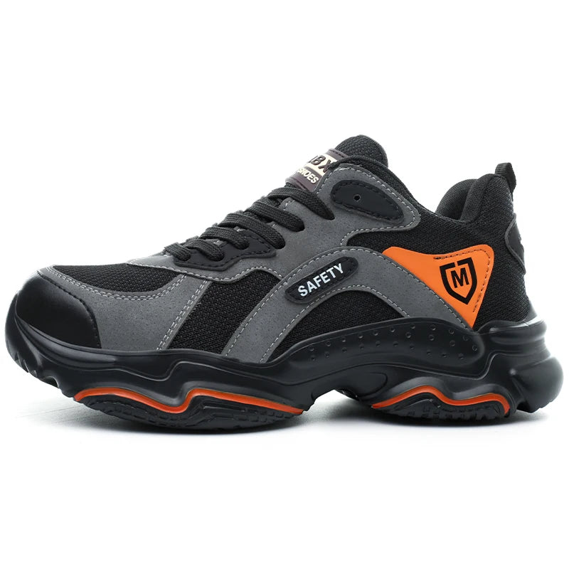 Safety Shoes Anti-smash Steel Toe Boots All-Season Casual Footwear Breathable Indestructible Shoes for Warehouse Logistics Work
