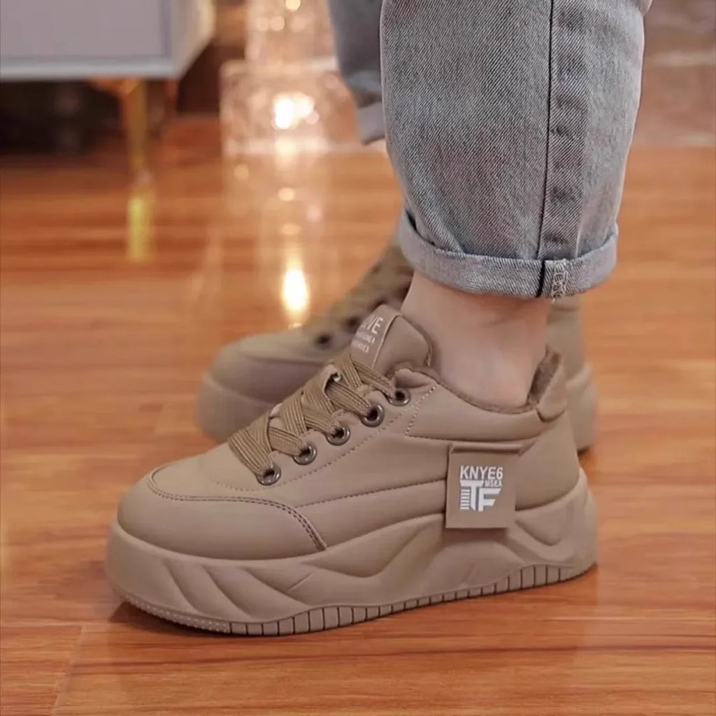 Shoes Woman 2024 Round Toe  Platform Autumn Casual Female Sneakers Shallow Mouth New Creepers Small Fall Sports Winter