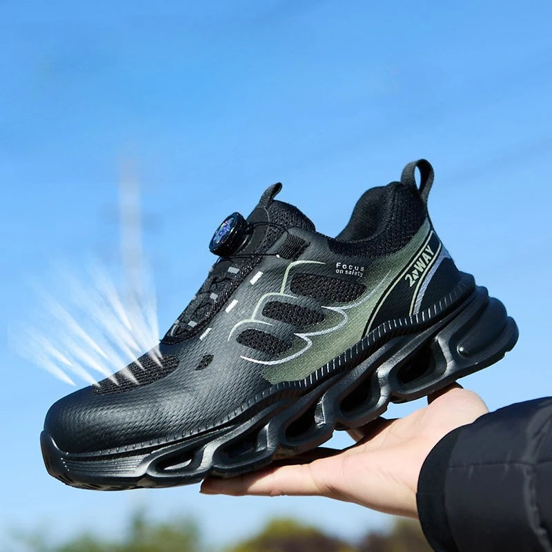 Safety Shoes Work Sneakers Steel Toe Men Women Anti Smash Puncture Proof Work Boots Indestructible Safety Shoes Light Breathable