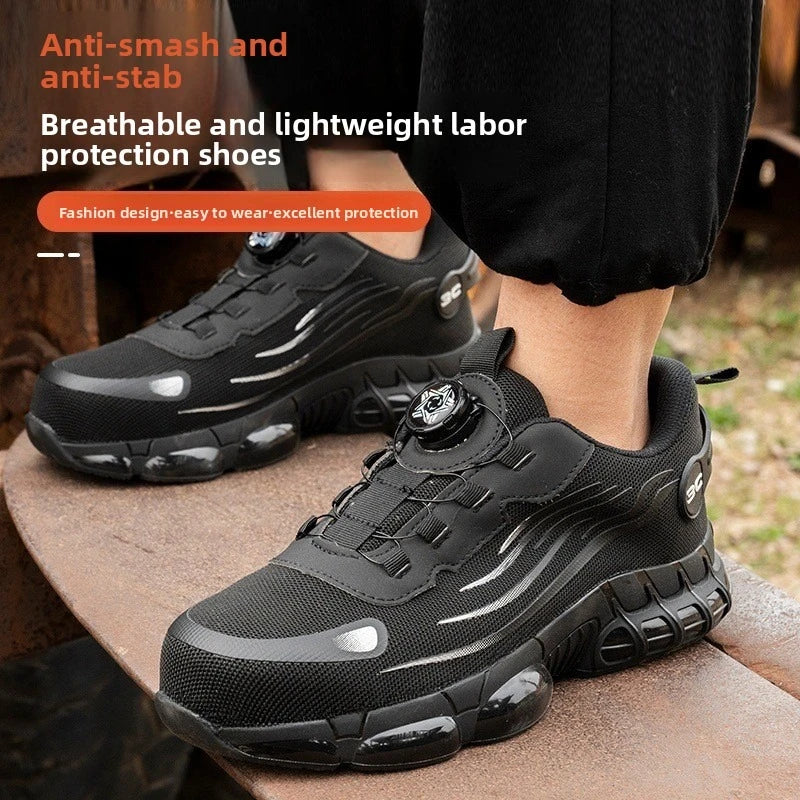 Safety Shoes Work Sneakers Steel Toe Men Women Anti Smash Puncture Proof Work Boots Indestructible Safety Shoes Light Breathable