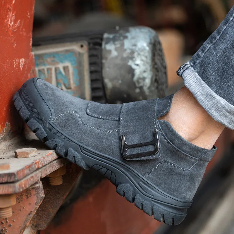 Outdoor Male Indestructible Shoes Steel Toe Safety Shoes Men Work Shoes Anti-smash Anti-puncture Work Sneakers Welder Shoes Male